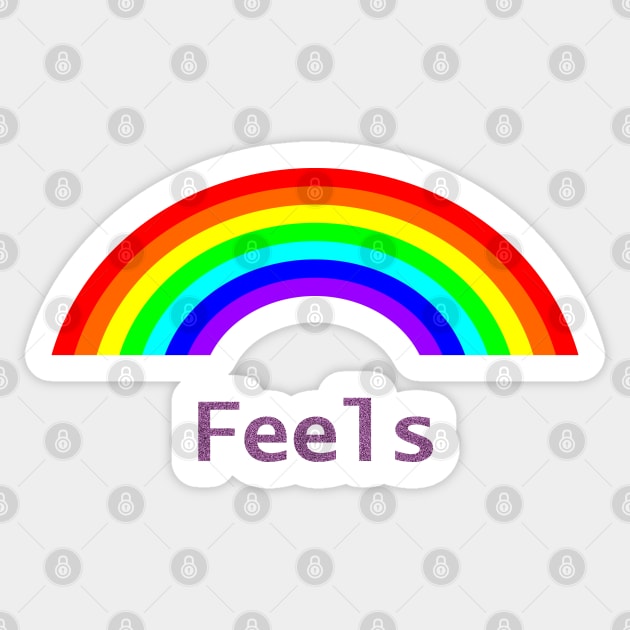 Feels Rainbow Sticker by ellenhenryart